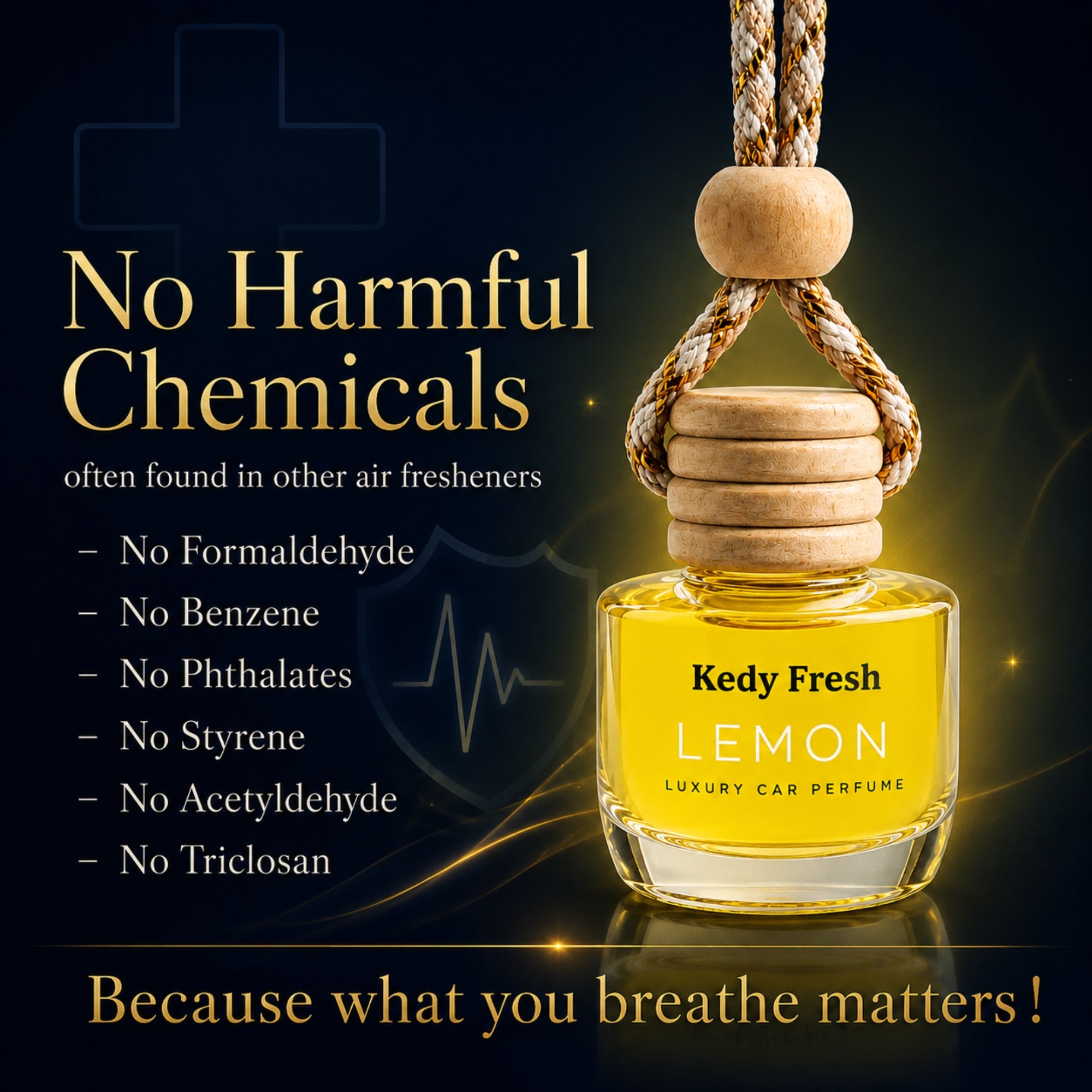 Kedy Fresh - Luxury Car Air Freshener (Lemon)