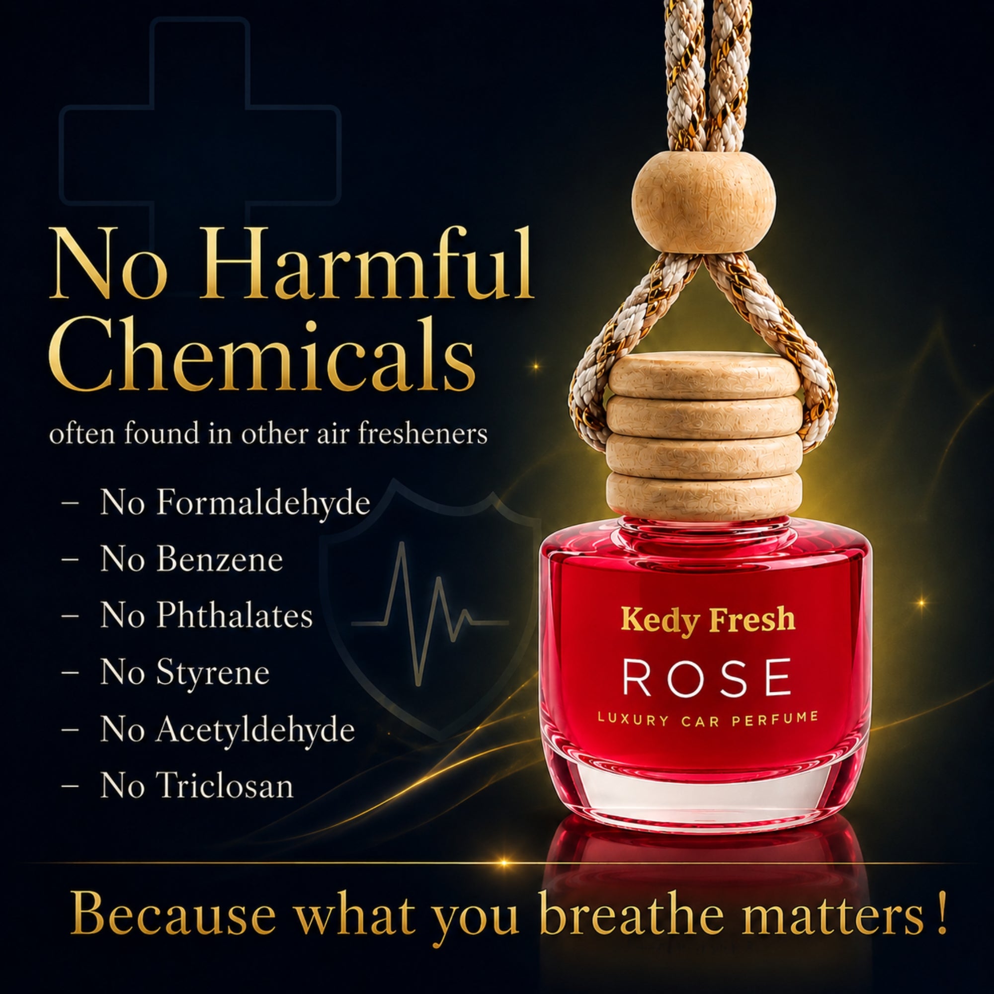 Kedy Fresh - Luxury Car Air Freshener (Rose)