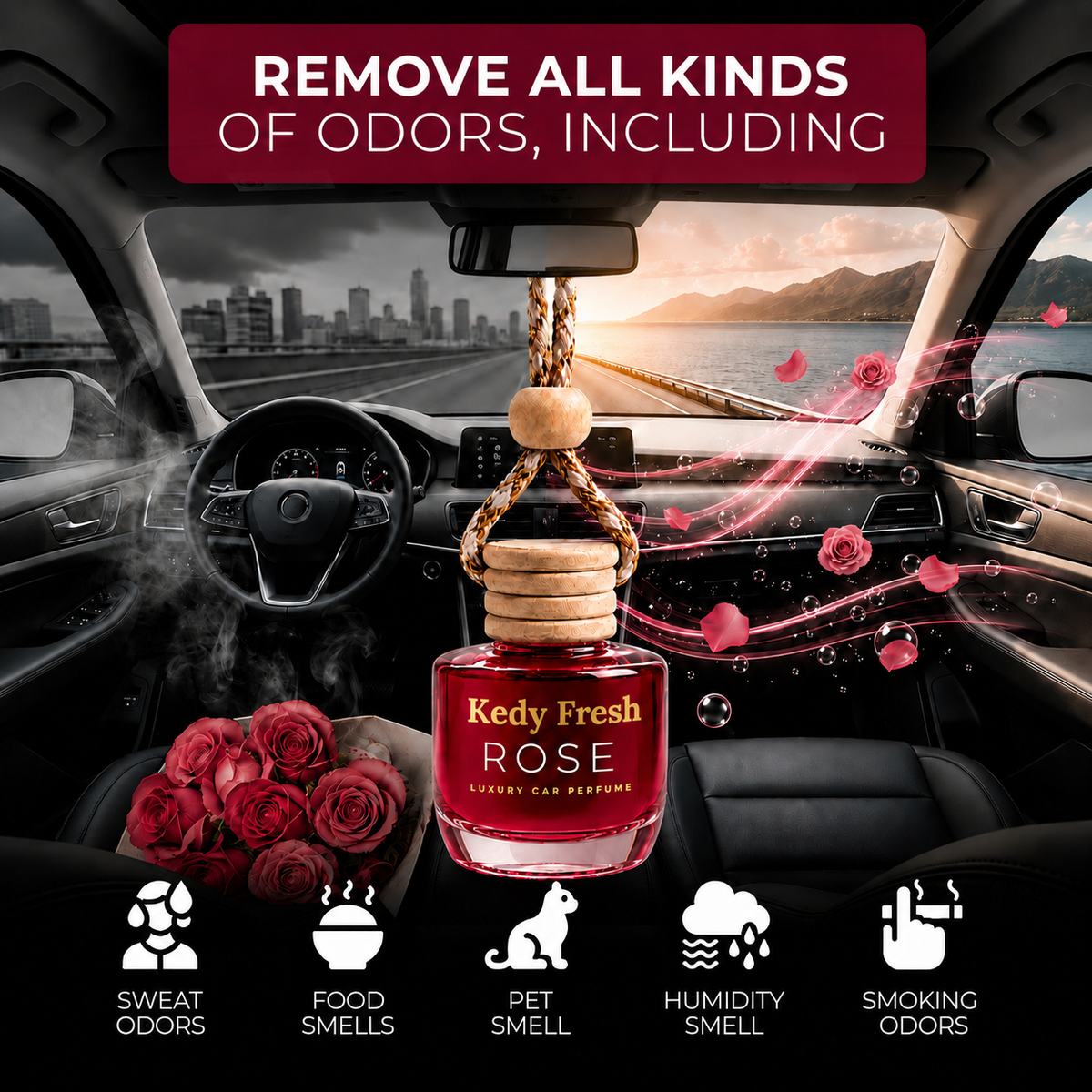 Aurora - Luxury Car Air Freshener (Rose)