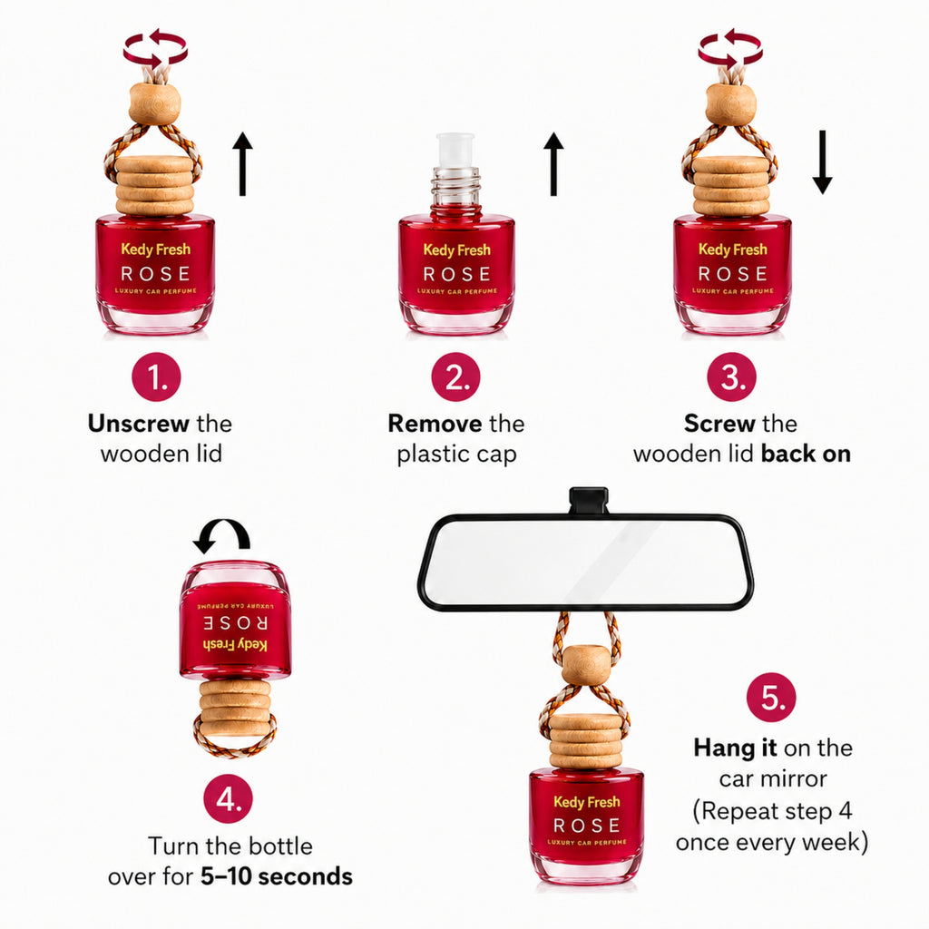 Kedy Fresh - Luxury Car Air Freshener (Rose)