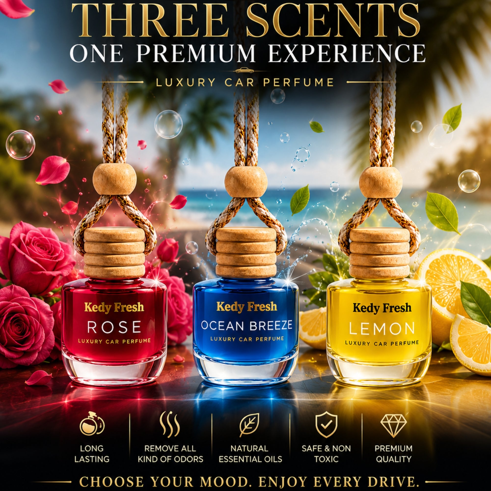 Kedy Fresh - Luxury Car Air Freshener (Rose)
